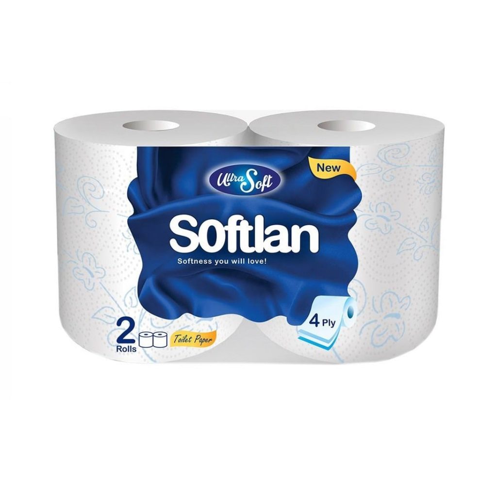 دستمال توالت سافتلن بسته 2 عددی